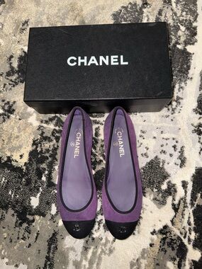 NIB CHANEL Purple Ballerina Flats - Size 39